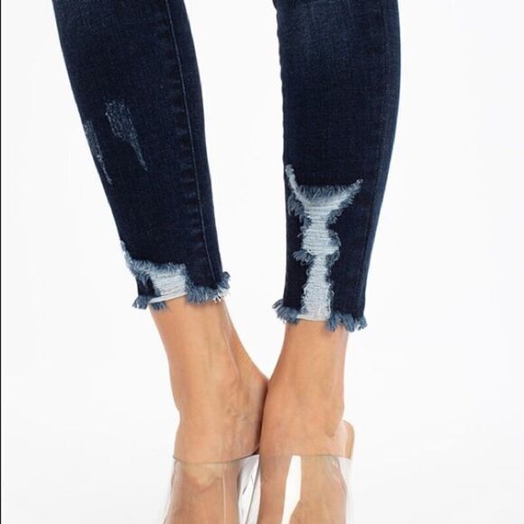 Kan Can High Rise Distressed Ankle Skinny NWT - Picture 4 of 4